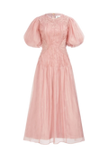 Ophelia Lace Midi Dress - Fawn Pink