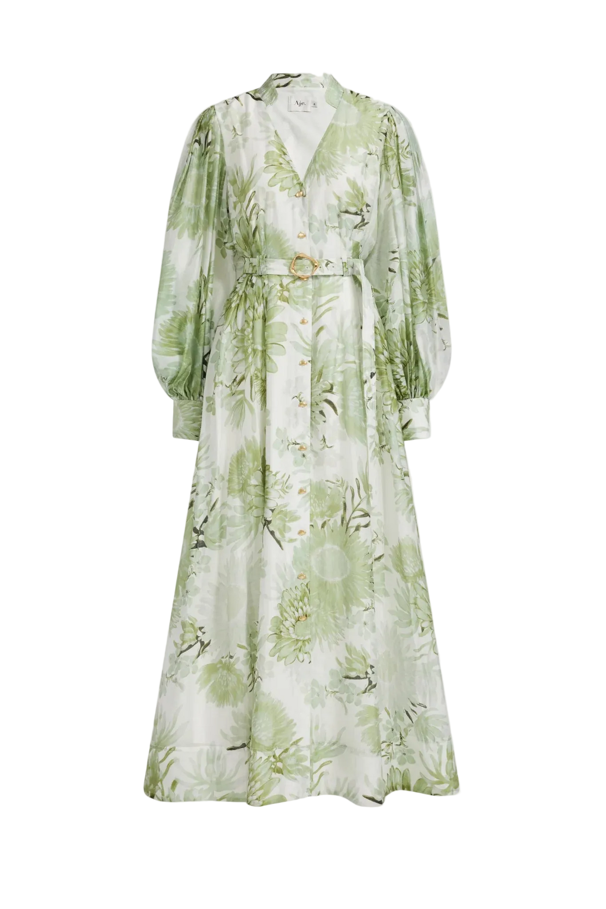 Reflector Shirt Dress - Olive Native Floral