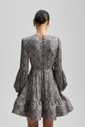 Jasmine Ruffled Mini Dress - Tile