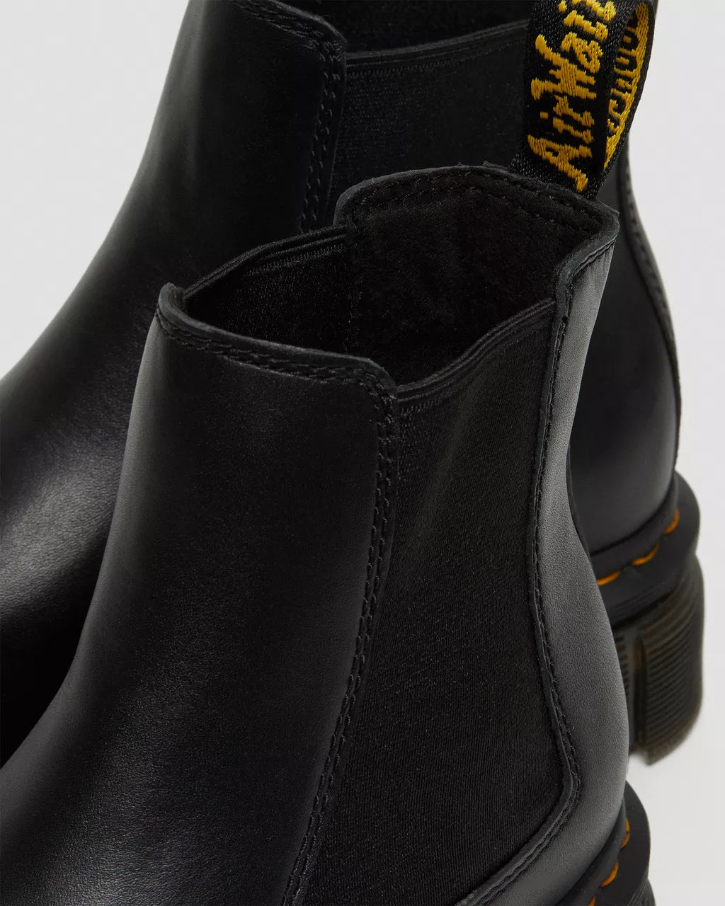 Audrick Nappa Leather Platform Chelsea Boots - Black Nappa