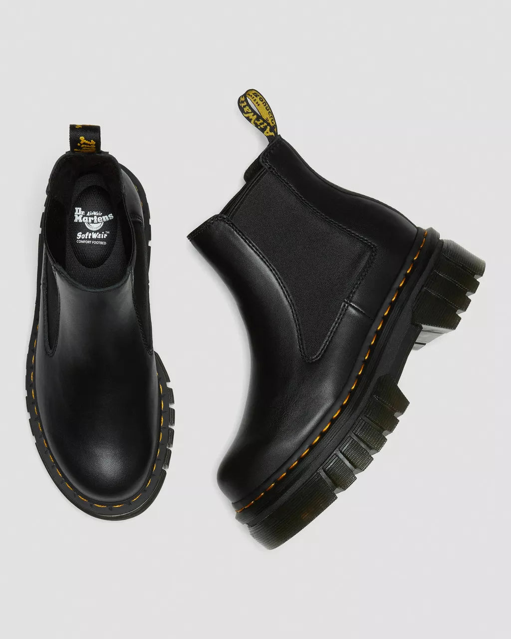 Audrick Nappa Leather Platform Chelsea Boots - Black Nappa