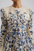Leoni Silk Blend Mini Dress - Coastal Florals