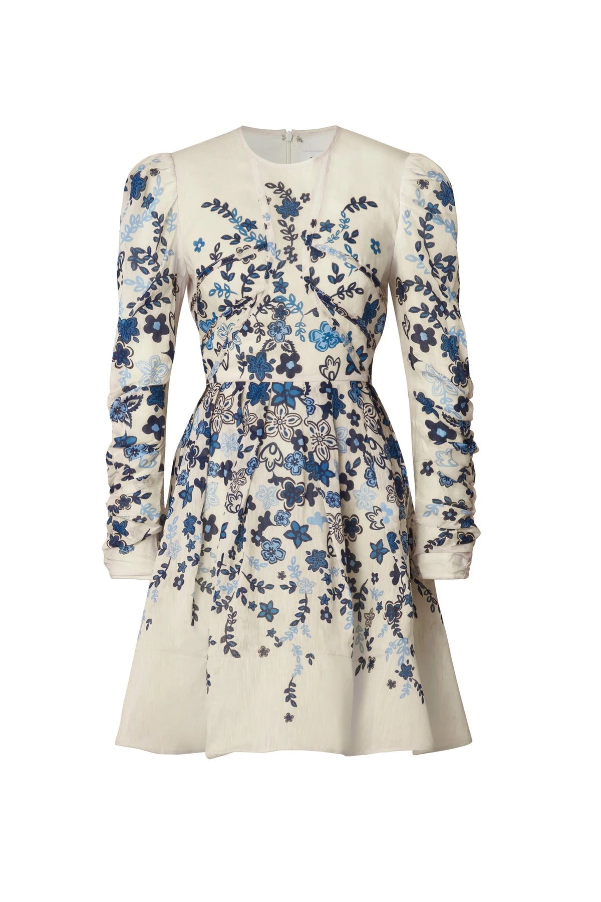 Leoni Silk Blend Mini Dress - Coastal Florals