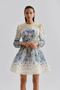 Leoni Silk Blend Mini Dress - Ditsy