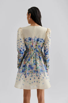 Leoni Silk Blend Mini Dress - Ditsy