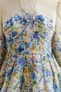 Leoni Silk Blend Mini Dress - Ditsy