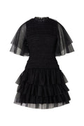 Minnie Short Sleeve Lace Mini Dress - Svart