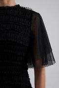 Minnie Short Sleeve Lace Mini Dress - Svart