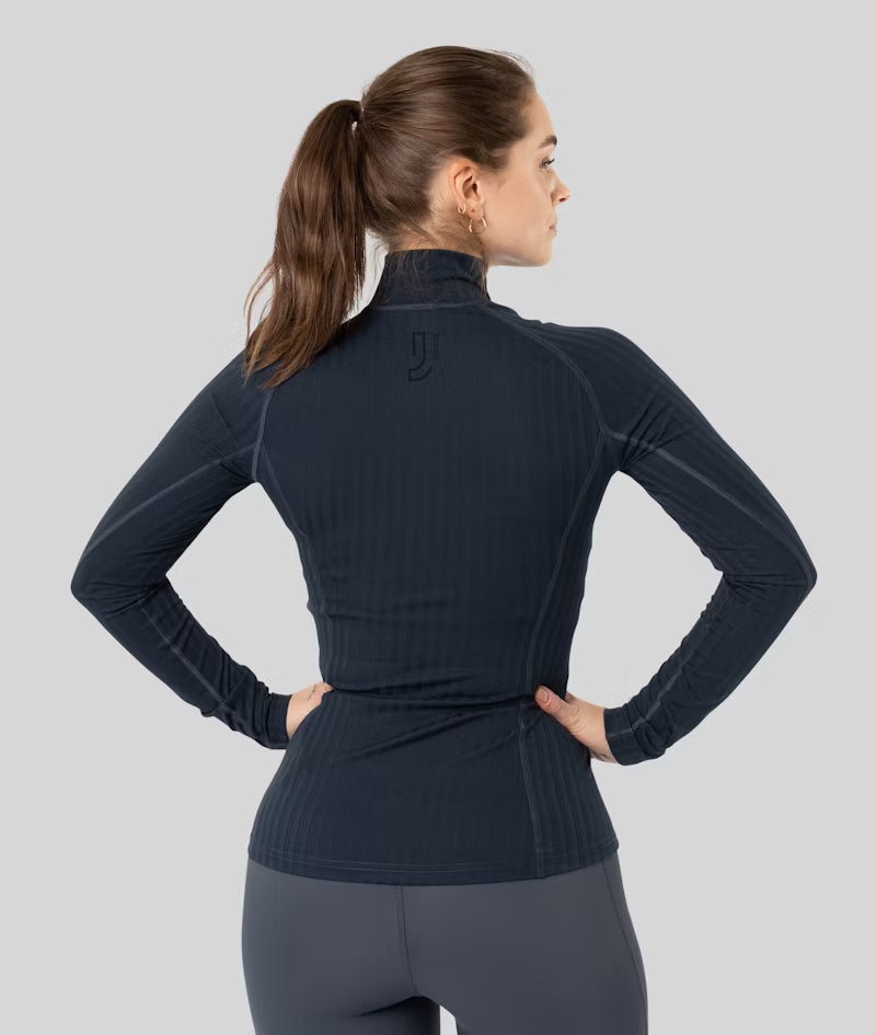 Rib Tech Half Zip - Mörkblå