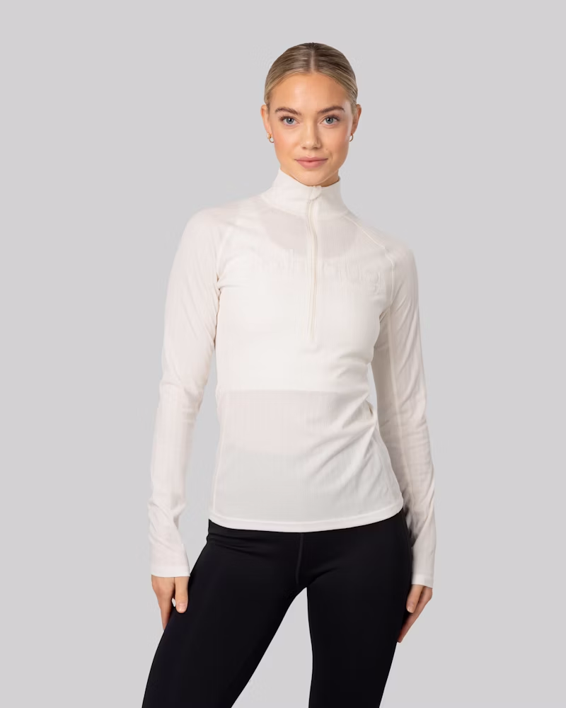 Johaug Rib Tech Half Zip - Tofu White