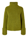 Sia Ras Ls Knit High Neck - Cardamom Seed Melange