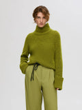 Sia Ras Ls Knit High Neck - Cardamom Seed Melange