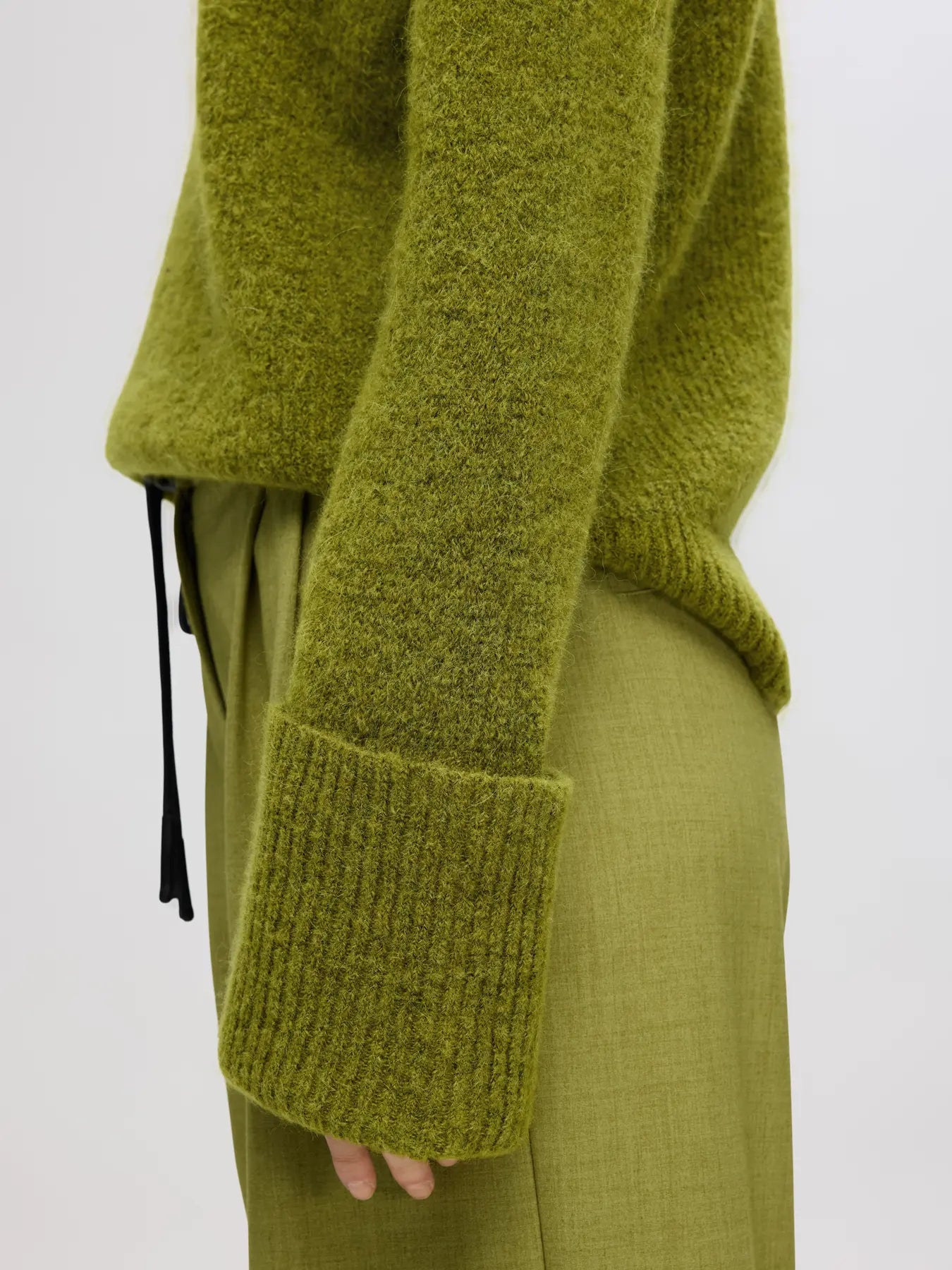 Sia Ras Ls Knit High Neck - Cardamom Seed Melange