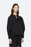 Loren Solid L/Slv Top - Black