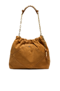 BA&SH Bag M Suede June Tote - Cognac