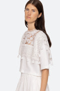Joah Embroidery T-Shirt - Vit