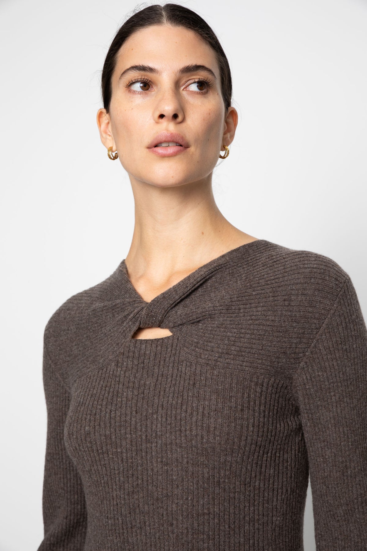Myla Dress - Dark Taupe Melange