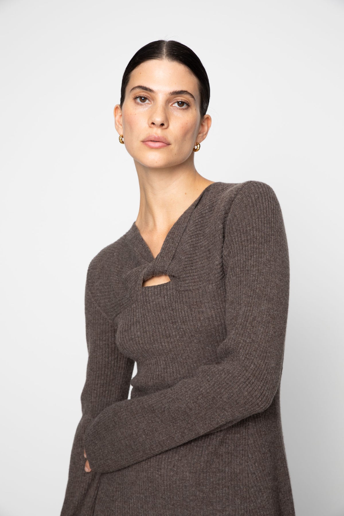 Melody Knit - Dark Taupe Melange