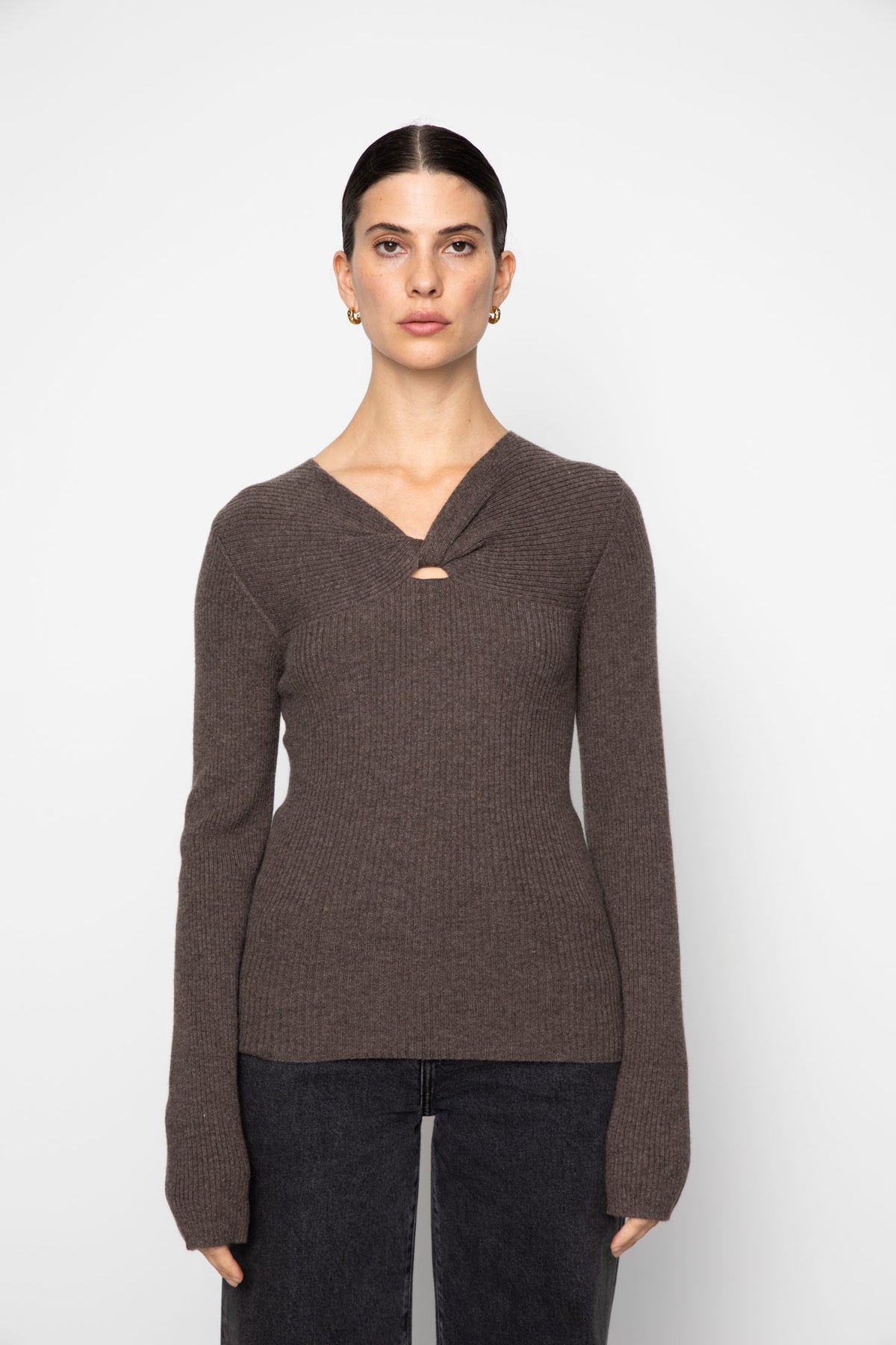 Melody Knit - Dark Taupe Melange