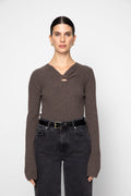 Melody Knit - Dark Taupe Melange