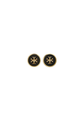 Icon Enamel Stud Earrings - Tory Gold/Black