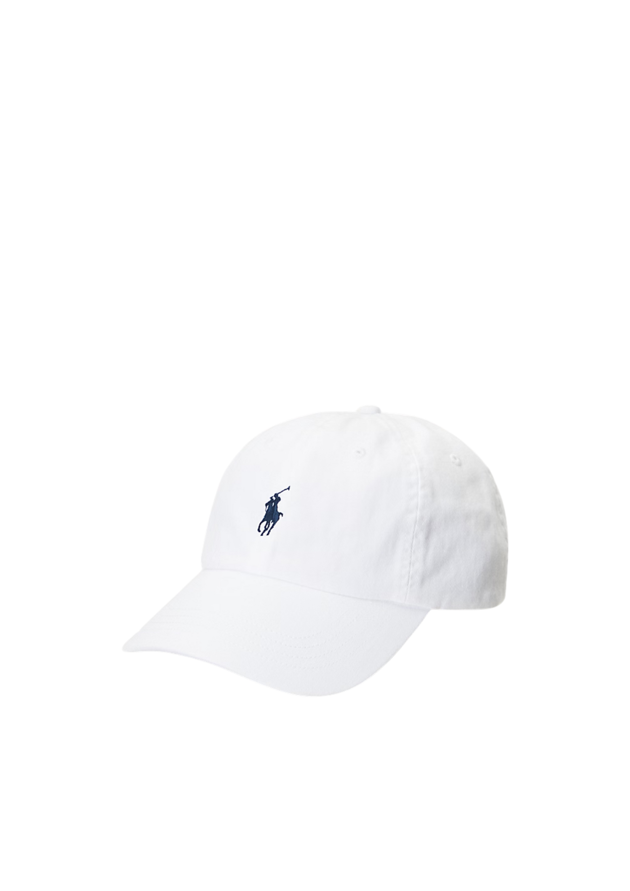 The Iconic Cotton Chino Ball Cap - White/Newport Navy