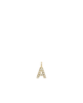 Stone Letter Charm - Guld