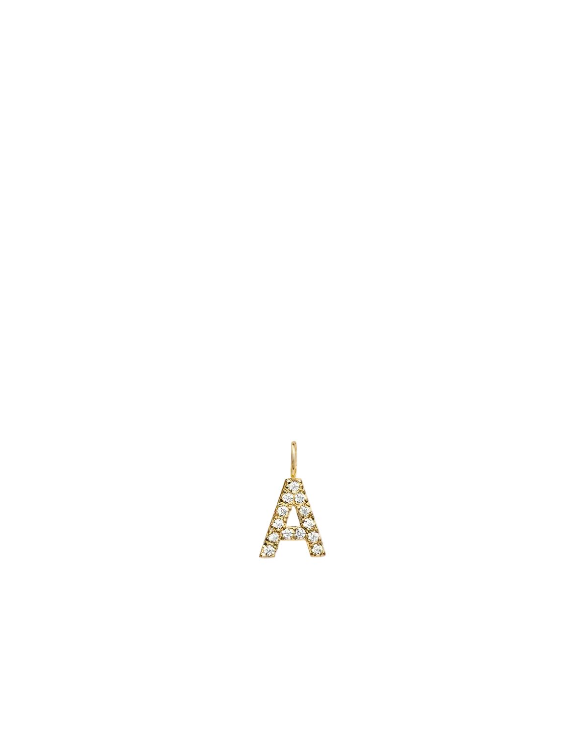 Stone Letter Charm - Guld