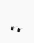 Black Studs - Silver