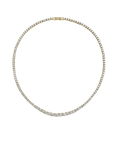 Dropped Tennis Necklace - Guld