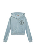 Heritage Palm Tree Crest Robyn Hoodie - Dusk Blue