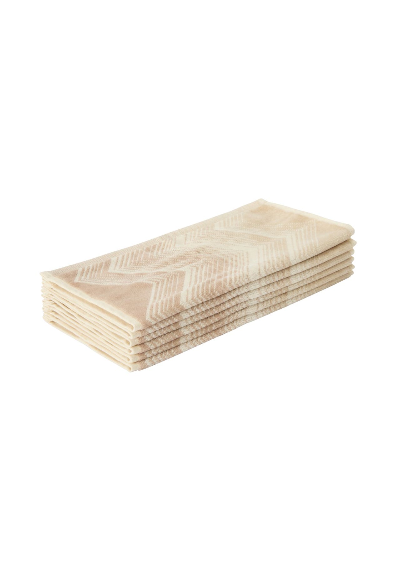 Marea Face Towel 6 Pcs - Natural/Cream