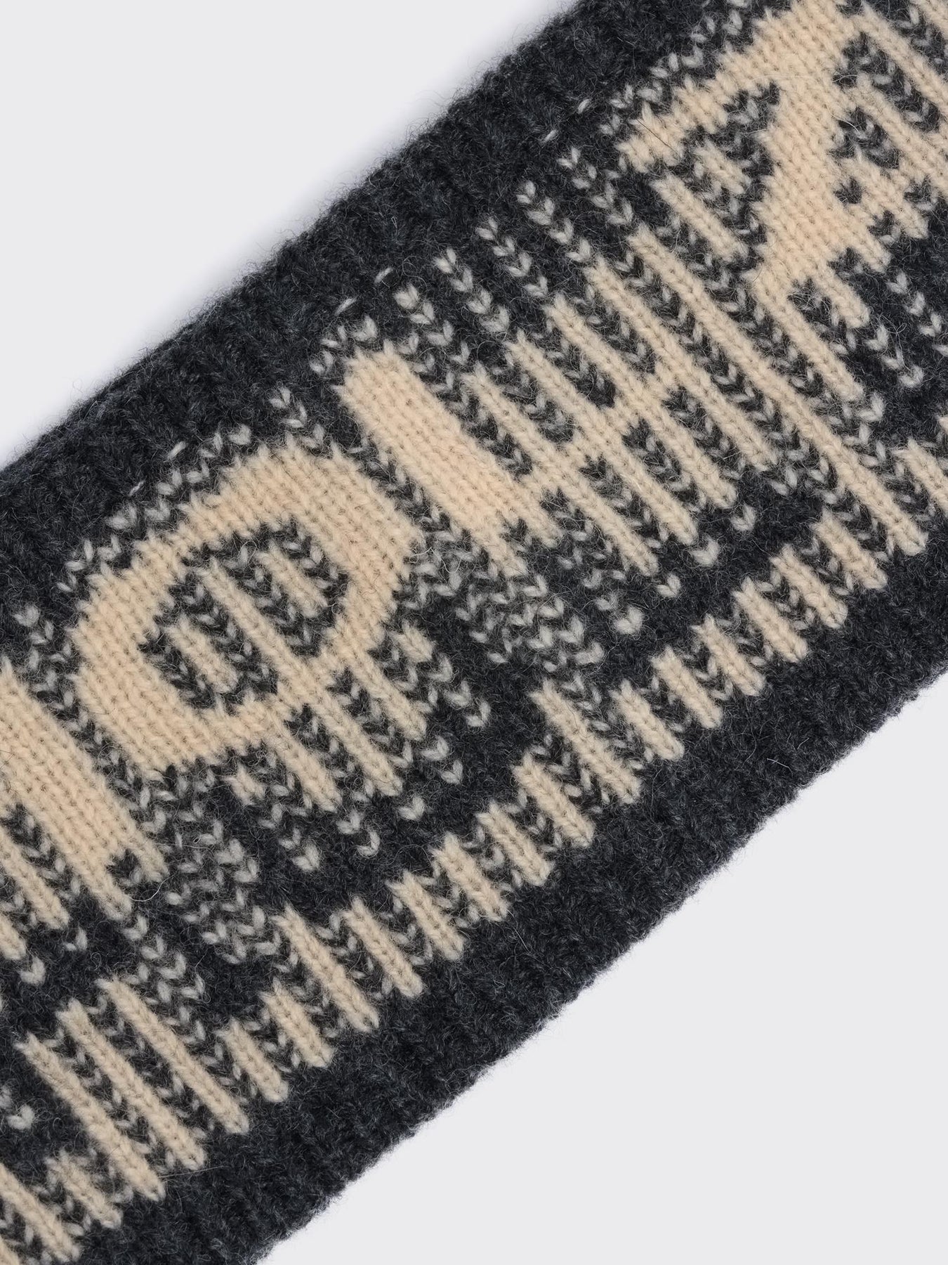 Ski Jacquard Pannband - Mörkgrå