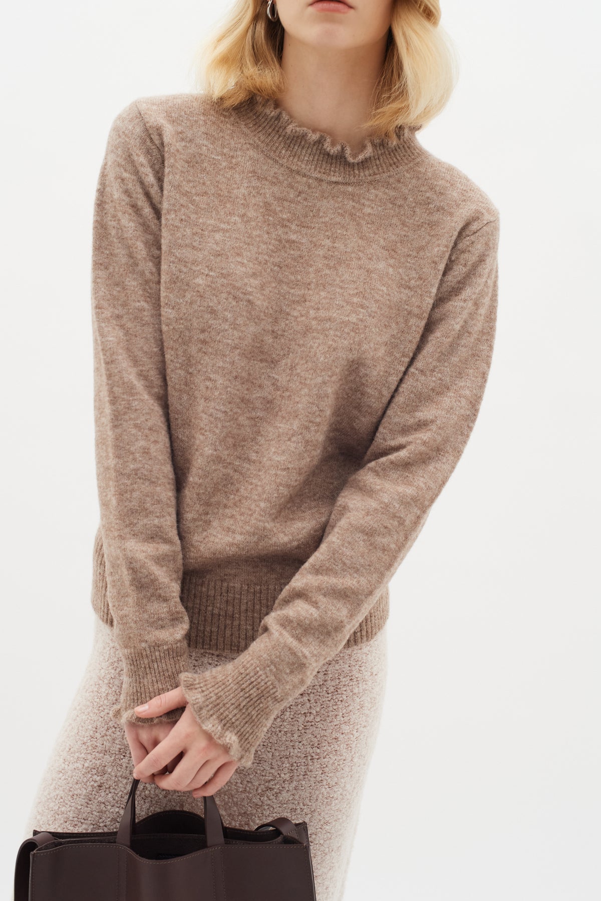 AnajaIW Pullover - Sandy Grey Melange