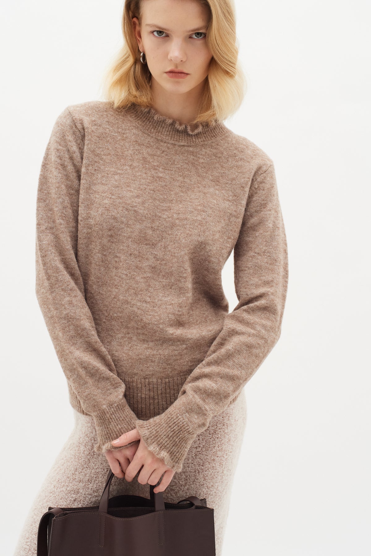 AnajaIW Pullover - Sandy Grey Melange
