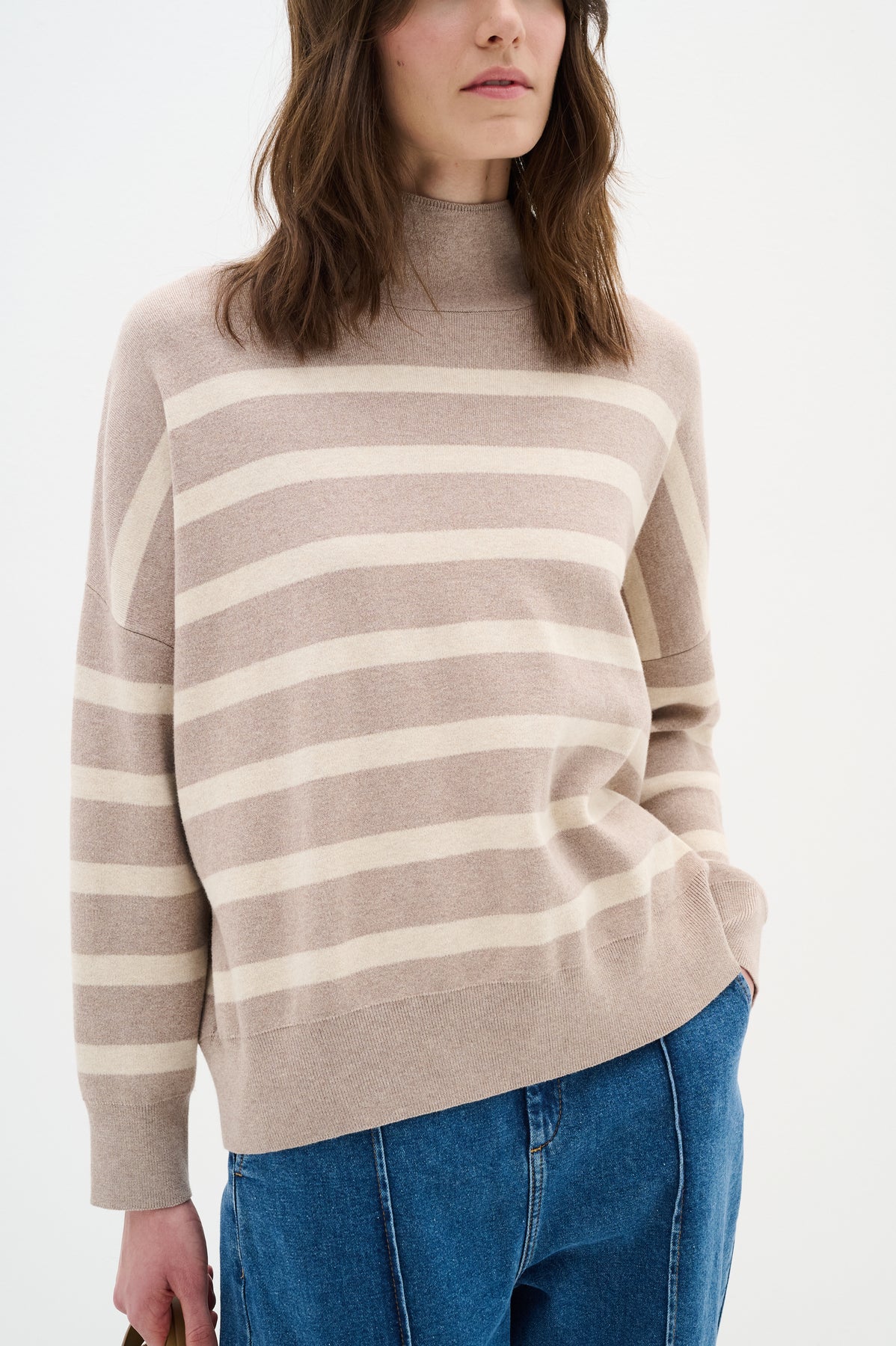 TenleyIW Turtleneck Pullover - Sandy Grey Melange/Haze