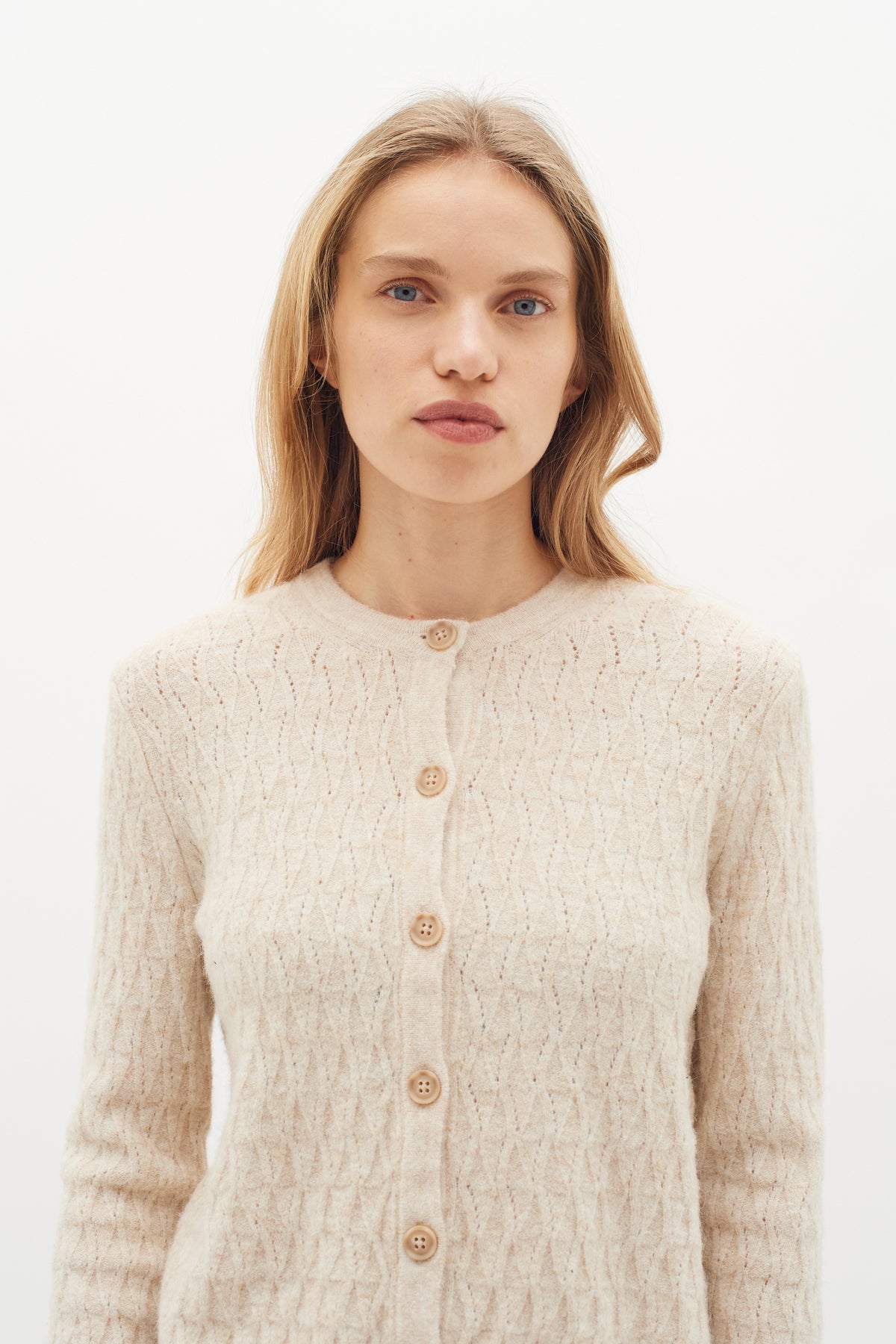 JunahIW Cardigan - Haze Melange