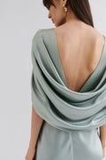 Louise Draped Back Maxiklänning - Sage