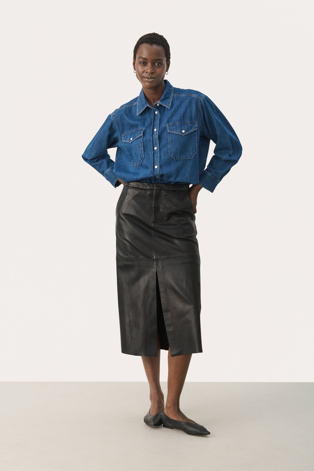CollettePW SH - Medium Blue Denim