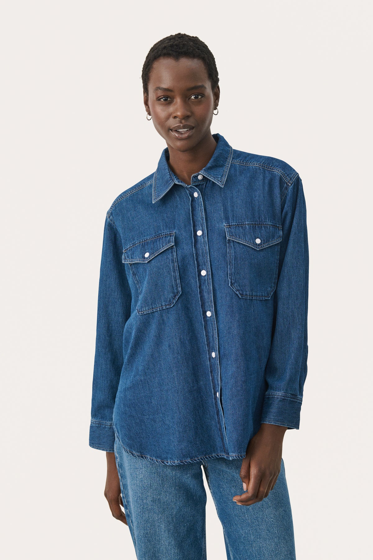 CollettePW SH - Medium Blue Denim