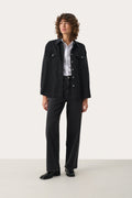 CollettePW SH - Washed Black Denim