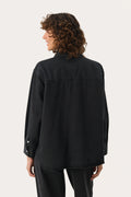 CollettePW SH - Washed Black Denim