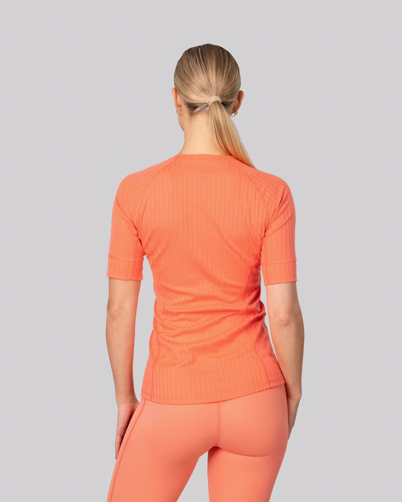 Rib Tech Tee - Light Coral