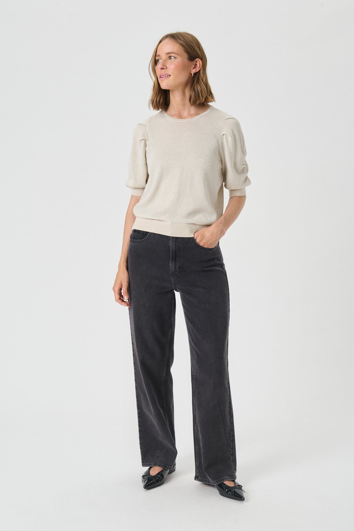 VaraiaPW PU - Whitecap Gray With Lurex