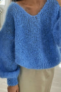 Milana LS Mohair Knit - Himmelsblå