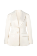 Ella Tailored Peplum Blazer - Vanilla