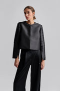 Ruthie Cropped Long Sleeve Blus - Svart