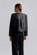 Ruthie Cropped Long Sleeve Blus - Svart