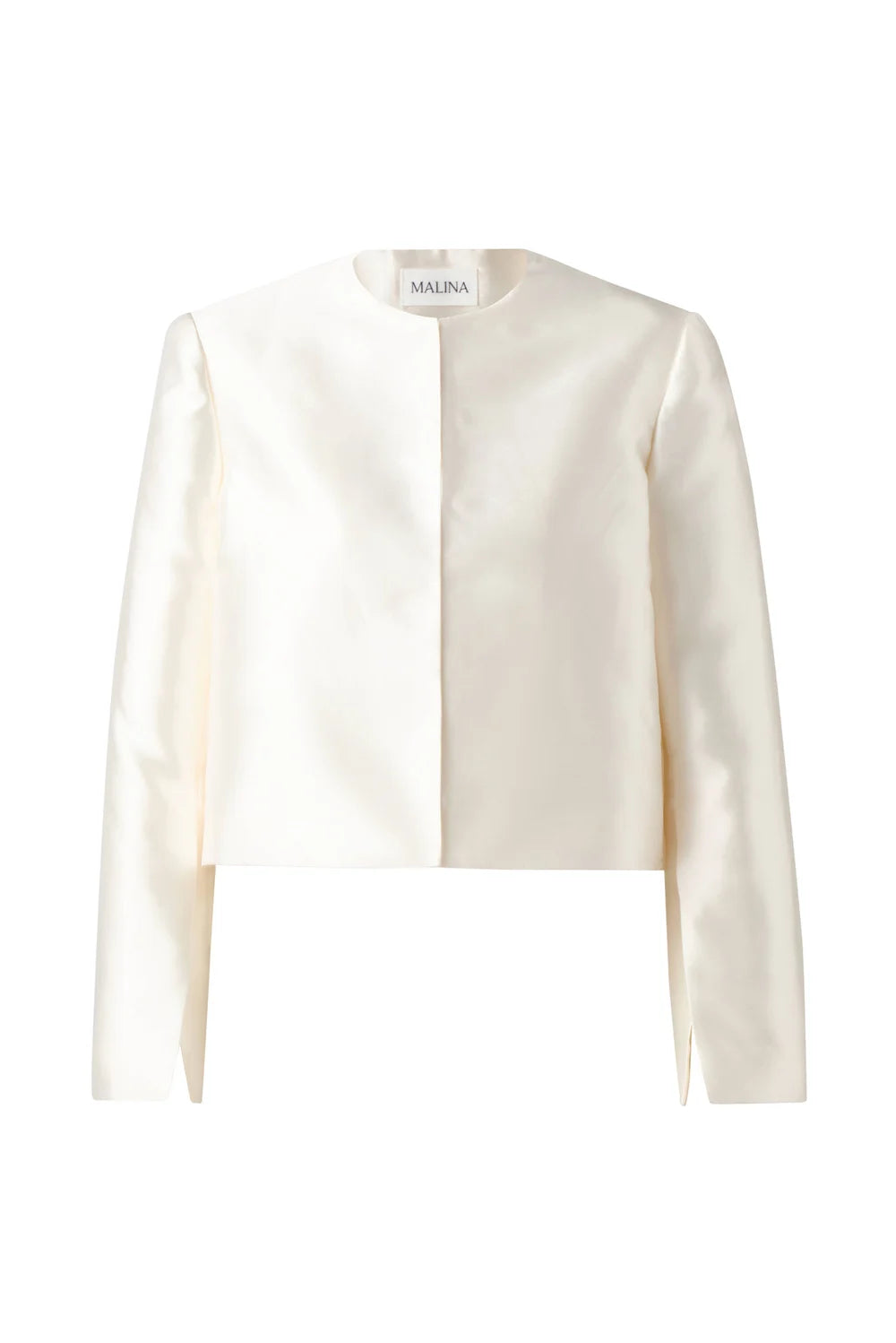 Ruthie Cropped Long Sleeve Blus - Elfenbensvit