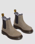 2976 Leonore Faux Fur Lined Chelsea Boots - Nickel Grey